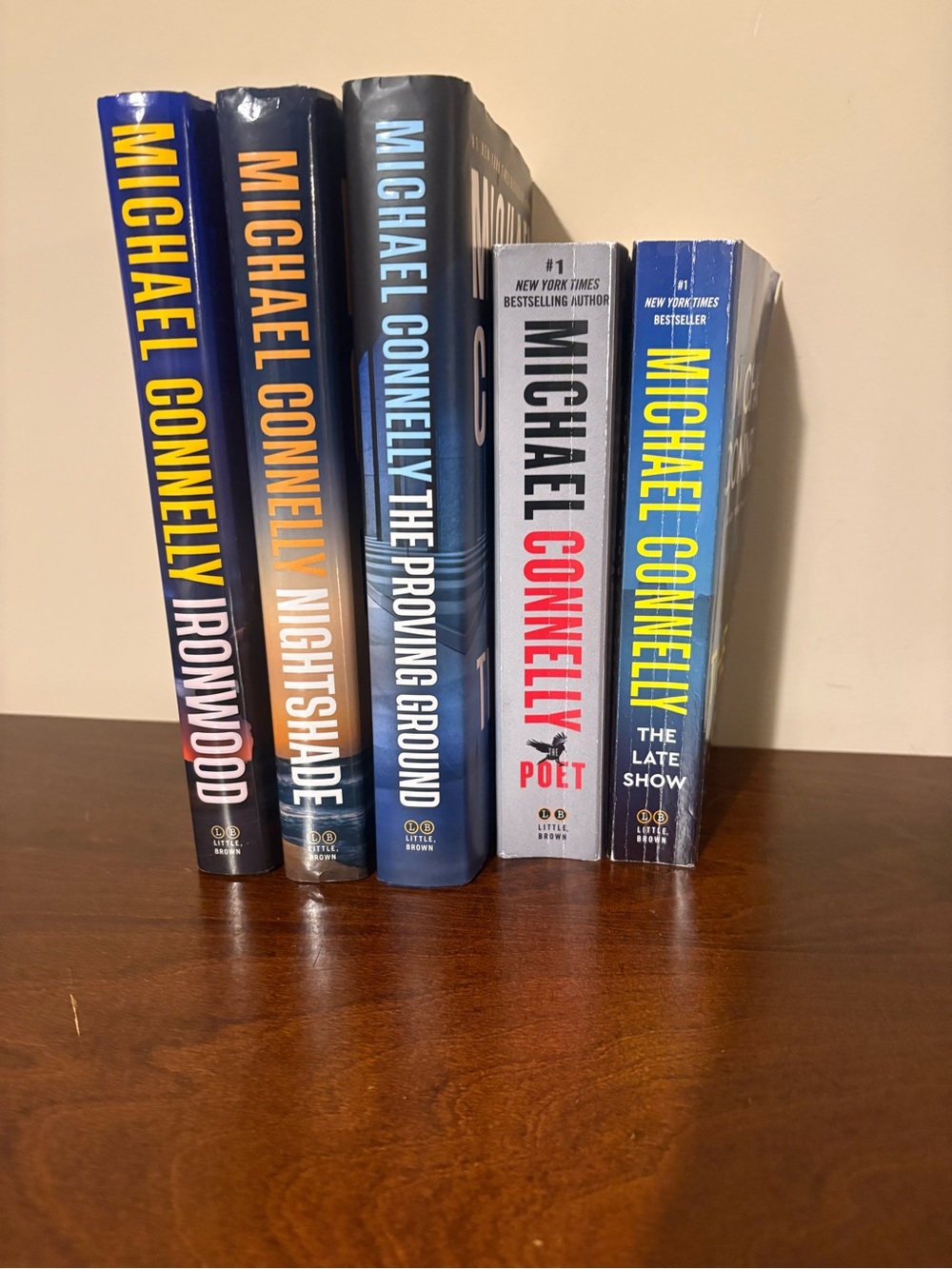 A collection of Michael Connelly books